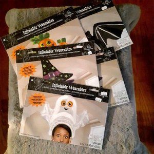 (Lot 5) Halloween Inflatable Wearables Party Hat Costume Accessories